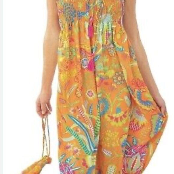 NWT GRETCHEN SCOTT Women's ONE SIZE Haight-Ashbury Orange Skirt Or Dress - Picture 2 of 13